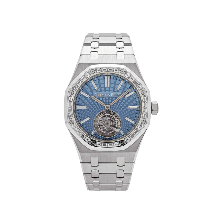 Audemars Piguet Royal Oak 26535PT.ZZ.1220PT.01 Selfwinding Flying Tourbillon Platinum Light Blue Dial - View 13