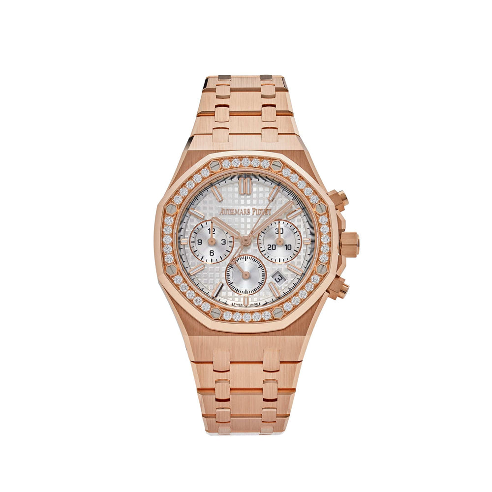Audemars Piguet Royal Oak 26715OR.ZZ.1356OR.01 Selfwinding Chronograph Rose Gold Diamond Bezel - View 13