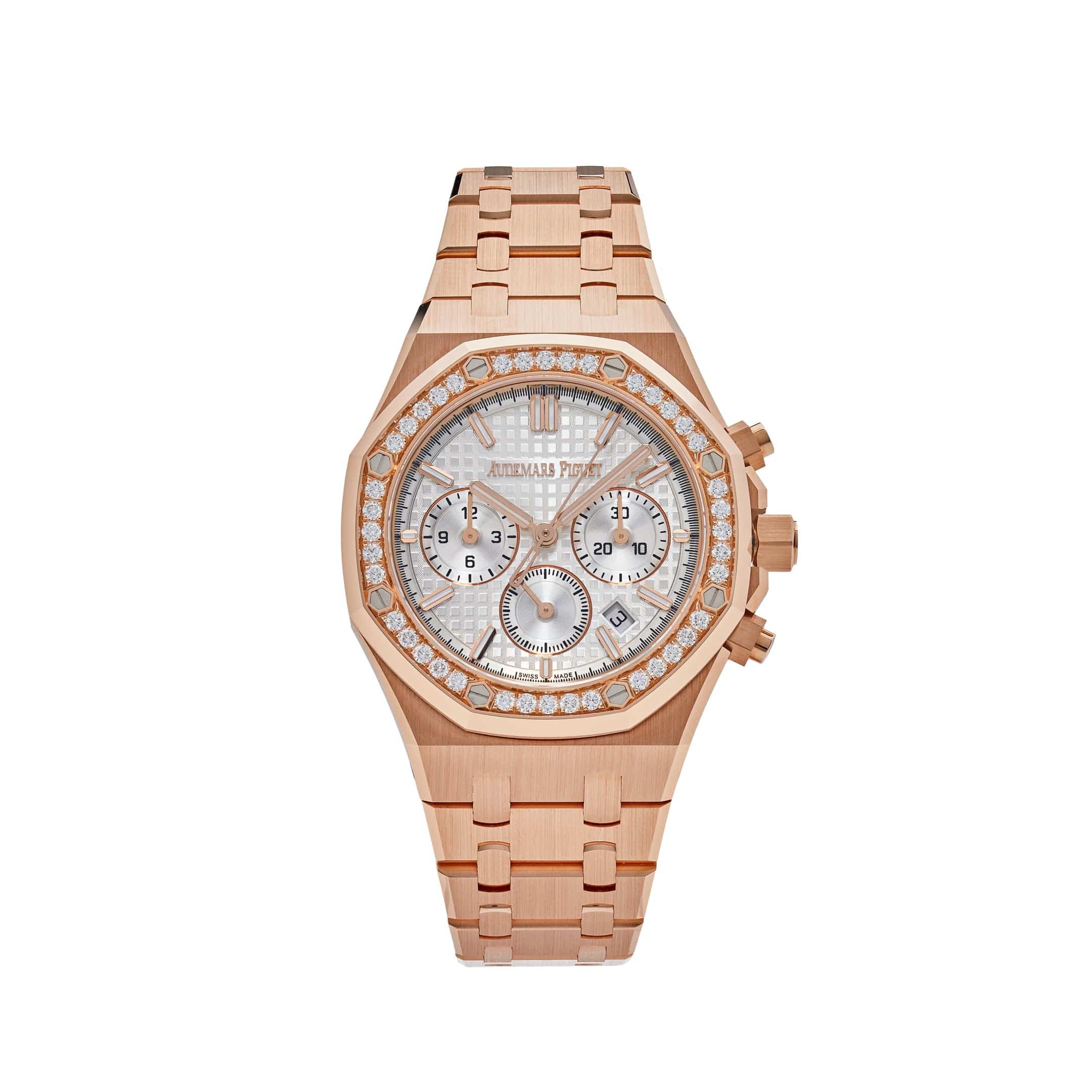 Audemars Piguet Royal Oak 26715OR.ZZ.1356OR.01 Selfwinding Chronograph Rose Gold Diamond Bezel - View 13