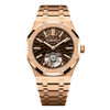 Audemars Piguet Royal Oak 26730OR.GG.1320OR.01 Tourbillon de cuerda automática Oro rosa Esfera marrón