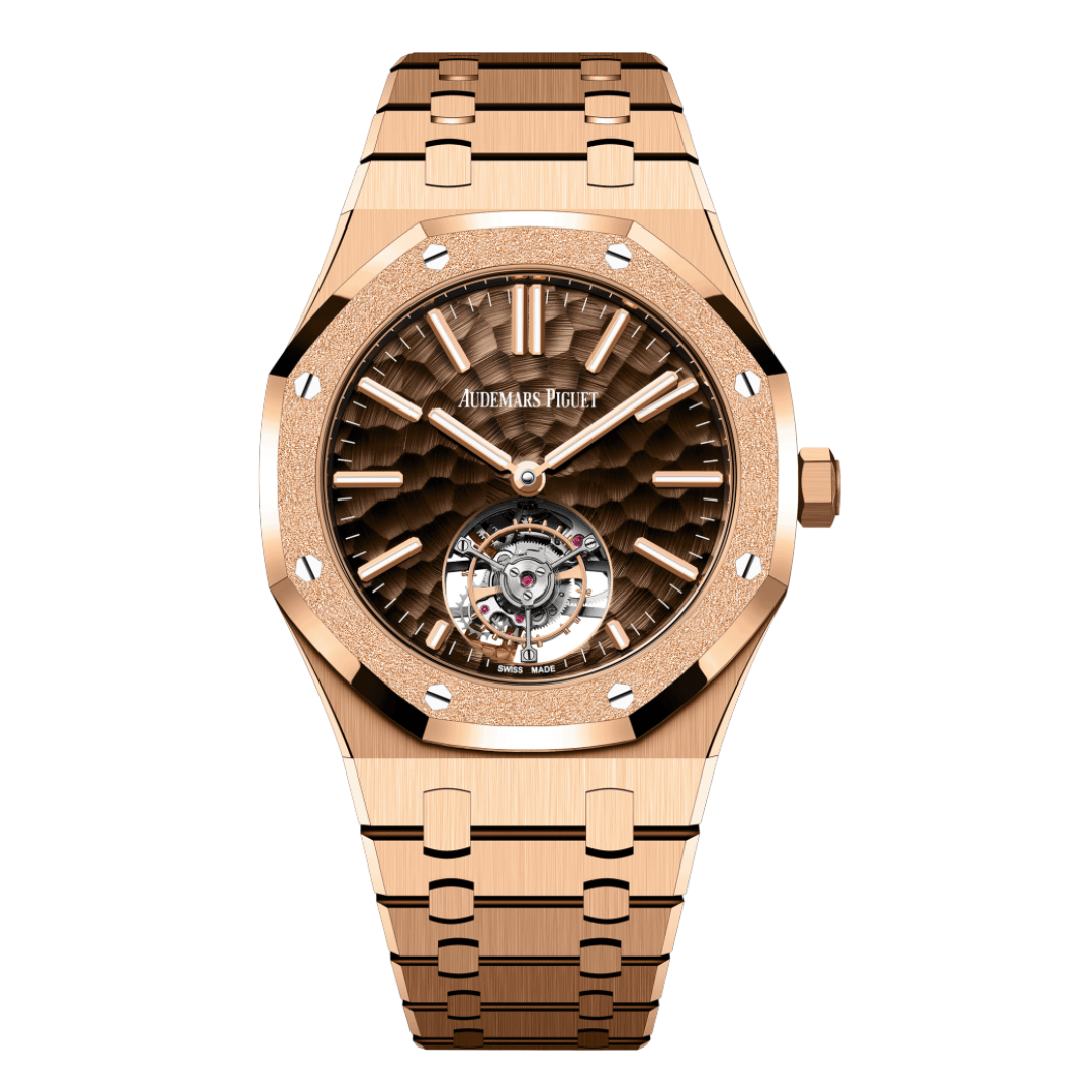 Audemars Piguet Royal Oak 26730OR.GG.1320OR.01 Selfwinding Tourbillon Rose Gold Brown Dial - View 2