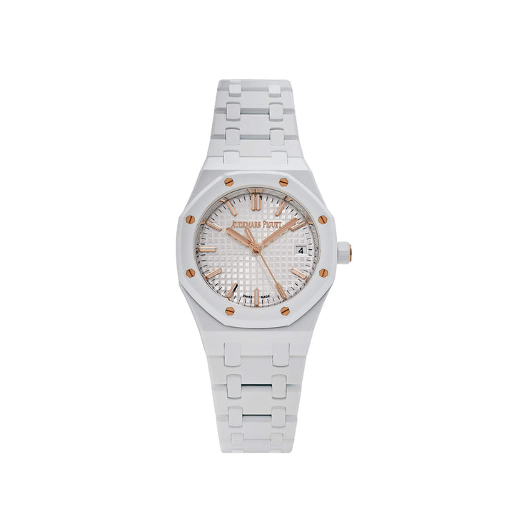 Audemars Piguet Royal Oak 77350CB.OO.1266CB.01 'Ladies' White Ceramic (2023) - View 13