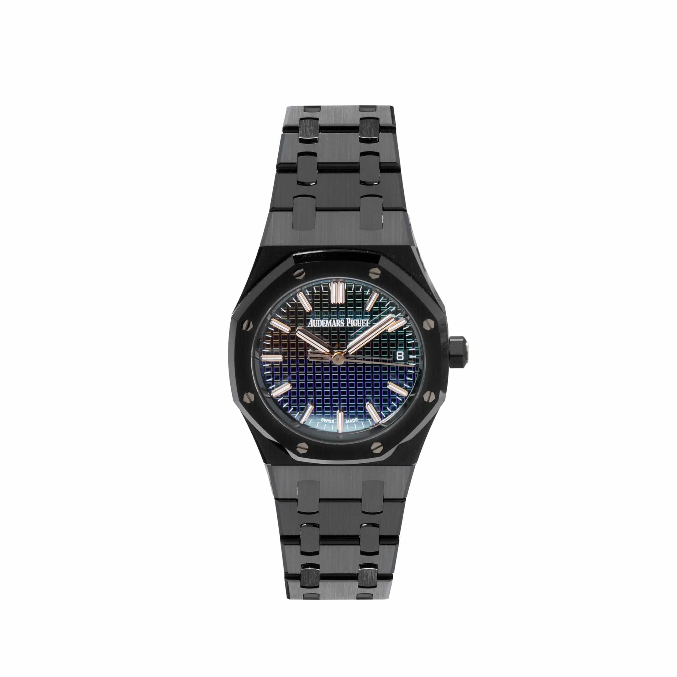 Audemars Piguet Royal Oak 77350CE.OO.1266CE.02.A Selfwinding 'Ladies' 'Carolina Bucci' Black Ceramic Rainbow Dial Limited Edition (2022) - View 4