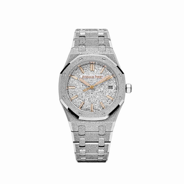 Audemars Piguet Royal Oak 77450BC.GG.1361BC.01 Frosted White Gold Crystal Sand Dial (2025) - View 12