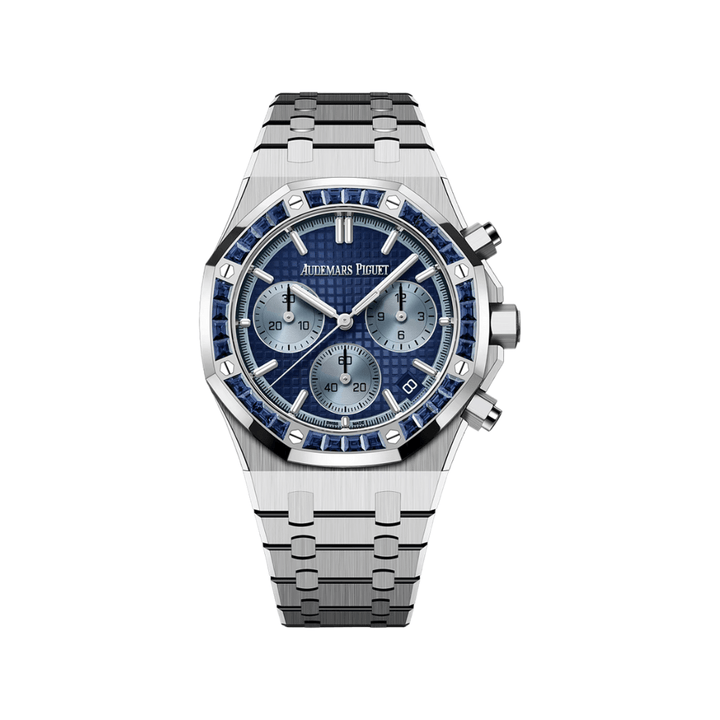 Audemars Piguet Royal Oak Chronograph 26240BC.SS.1320BC.01 White Gold Sapphire Bezel Blue Dial Japan Edition - View 3