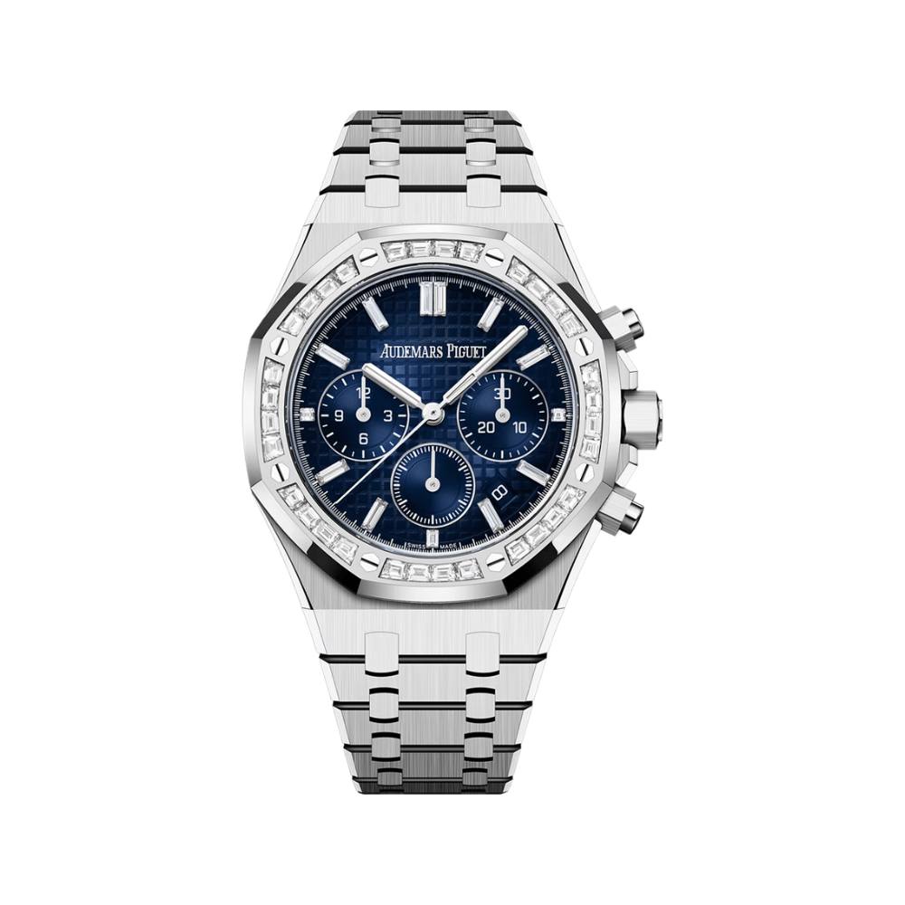 Audemars Piguet Royal Oak Chronograph 26715BC.ZZ.1356BC.01 White Gold Diamond Bezel Smoked-Blue Dial - View 3