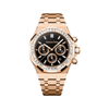 Audemars Piguet Royal Oak Chronograph 26715OR.ZZ.1356OR.02 Rose Gold Diamond Bezel Black Onyx Dial