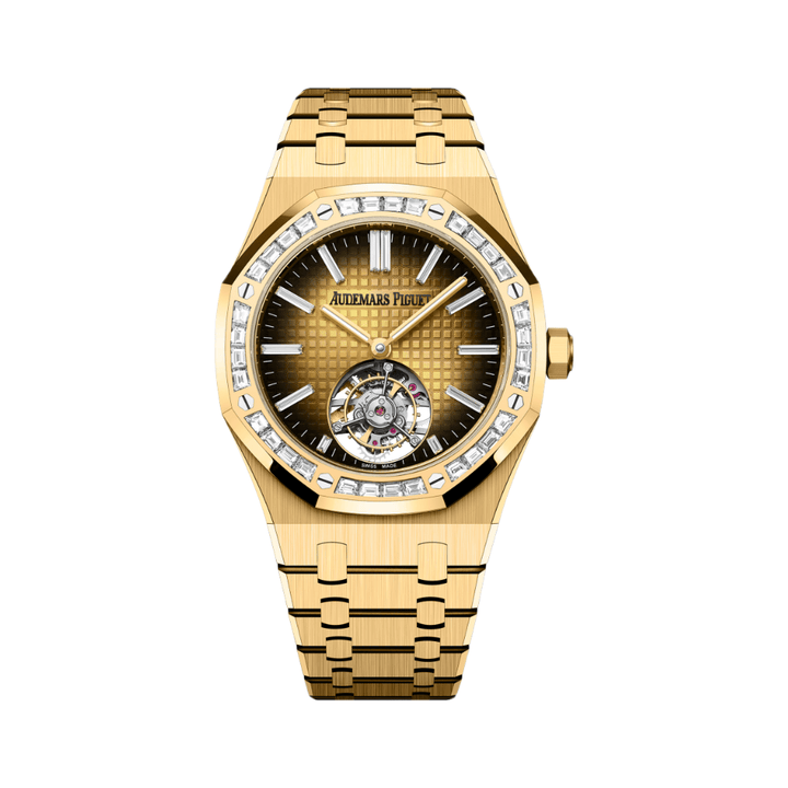 Audemars Piguet Royal Oak Flying Tourbillon 26730BA.ZZ.1320BA.01 Yellow Gold Diamond Bezel Smoked Yellow - View 3