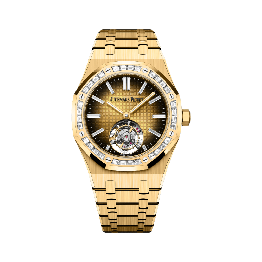 Audemars Piguet Royal Oak Flying Tourbillon 26730BA.ZZ.1320BA.01 Yellow Gold Diamond Bezel Smoked Yellow - View 3
