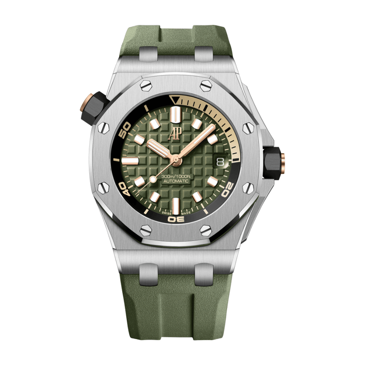 Audemars Piguet Royal Oak Offshore 15720ST.OO.A052CA.01 Diver Stainless Steel Khaki Green Dial - View 2