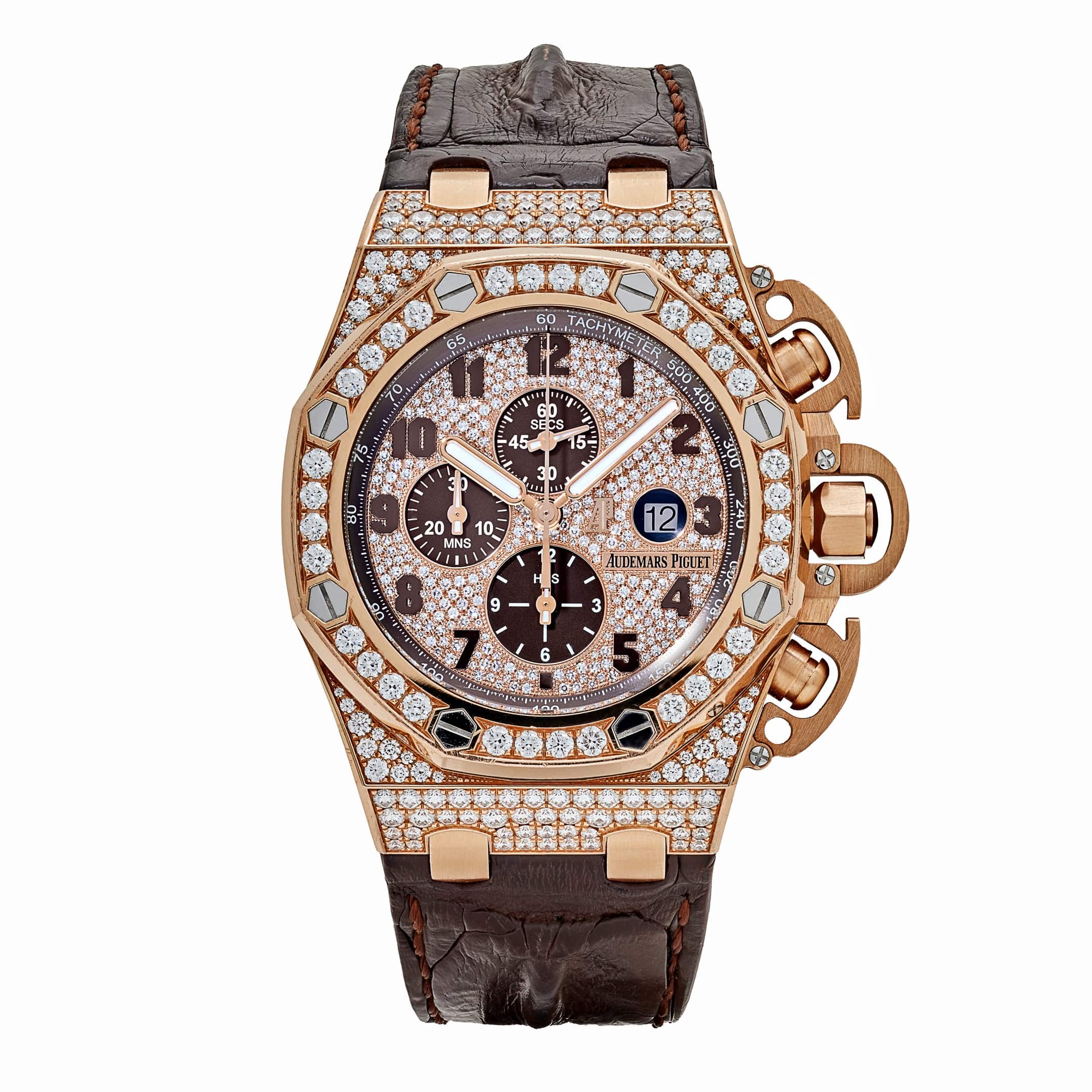 Audemars Piguet Royal Oak Offshore 26215OR.ZZ.A801CR.01 Chronograph Rose Gold Pave Diamond Dial (2016) - View 13