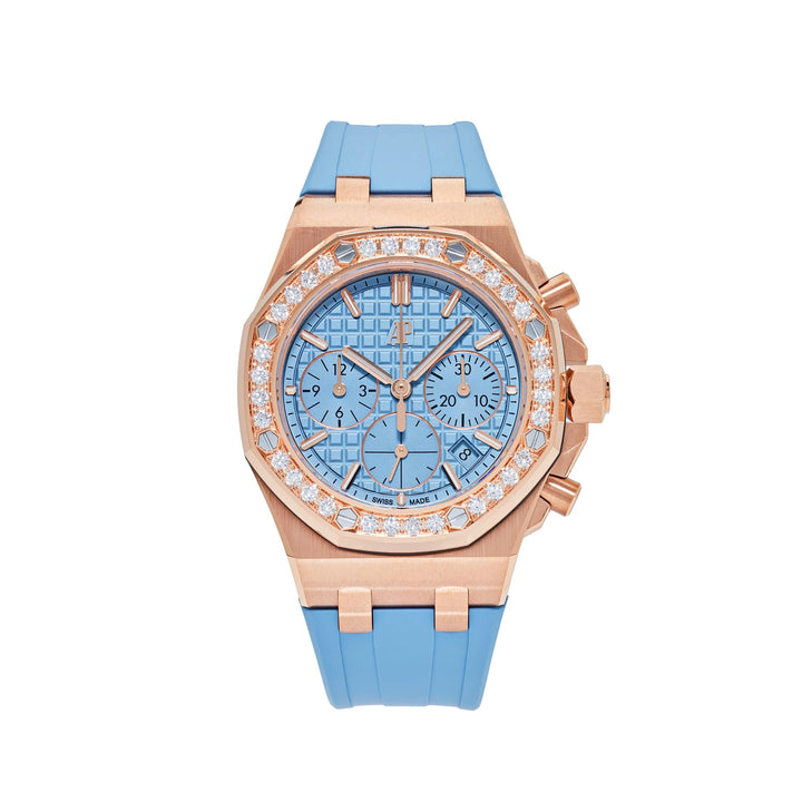 Audemars Piguet Royal Oak Offshore 26231OR.ZZ.A085CA.01 Chronograph Rose Gold Blue Dial Diamond Bezel (2023) - View 13