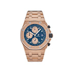 Audemars Piguet Royal Oak Offshore 26238OR.OO.2000OR.01 Chronograph 'Brick' Rose Gold Blue Dial - View 13