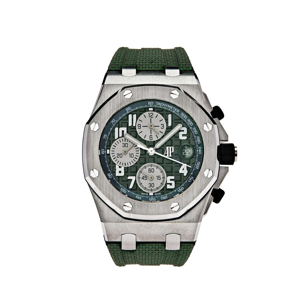Audemars Piguet Royal Oak Offshore 26238TI.OO.A056CA.01 Chronograph Titanium Green Dial - View 10