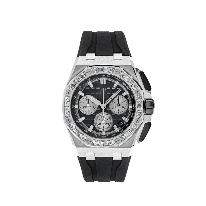 Audemars Piguet Royal Oak Offshore 26424BC.ZZ.D002CA.01 Selfwinding Chronograph White Gold Diamond Bezel Black Dial - View 4