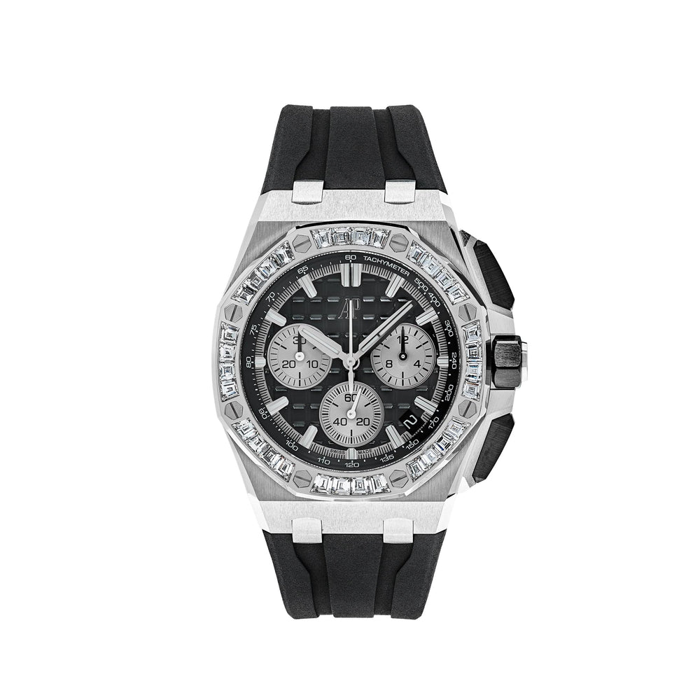 Audemars Piguet Royal Oak Offshore 26424BC.ZZ.D002CA.01 Selfwinding Chronograph White Gold Diamond Bezel Black Dial - View 4