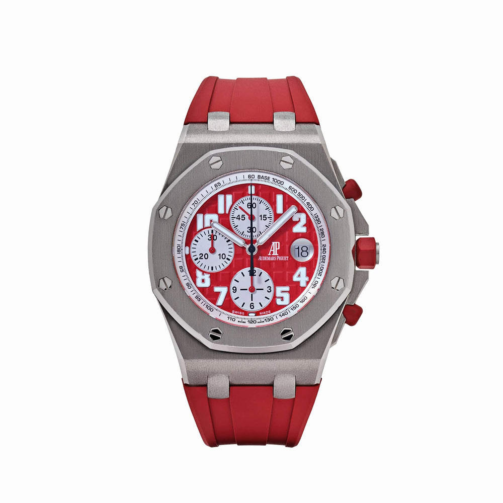 Audemars Piguet Royal Oak Offshore Chronograph 26108ST.OO.D066CR.01 Rhone-Fusterie Stainless Steel Red Dial Limited Edition (2009) - View 13