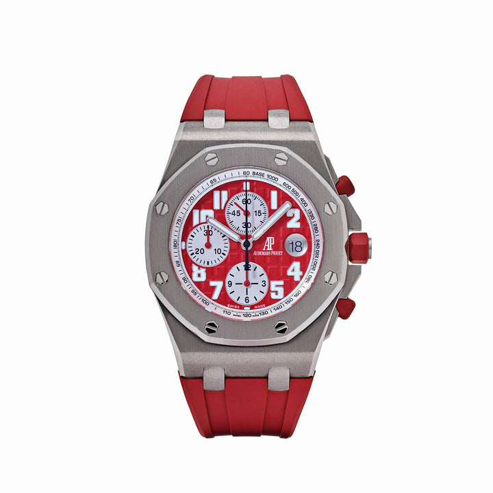 Audemars Piguet Royal Oak Offshore Chronograph 26108ST.OO.D066CR.01 Rhone-Fusterie Stainless Steel Red Dial Limited Edition (2009) - View 13