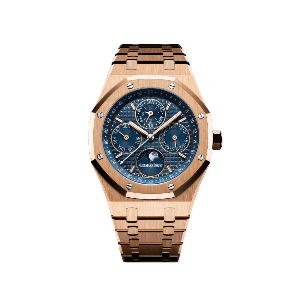 Audemars Piguet Royal Oak Perpetual Calendar 26574OR.OO.1220OR.02 Rose Gold Blue Dial - View 13
