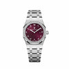 Audemars Piguet Royal Oak Quartz 67656BC.ZZ.1261BC.01 'Ladies' 'Special Edition' White Gold Burgundy Dial Diamond Bezel