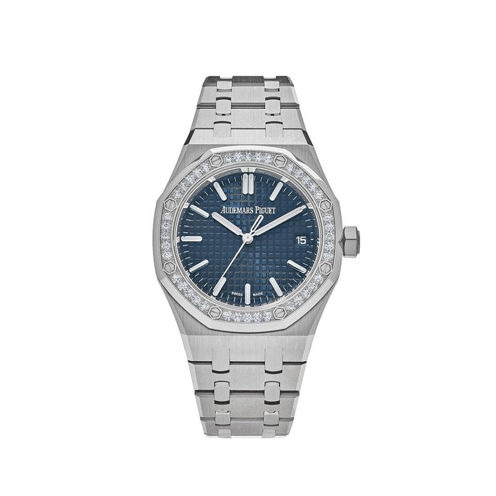 Audemars Piguet Royal Oak Selfwinding 15551ST.ZZ.1356ST.02 """"50th Anniversary"""" Blue Dial Diamond Bezel - View 6