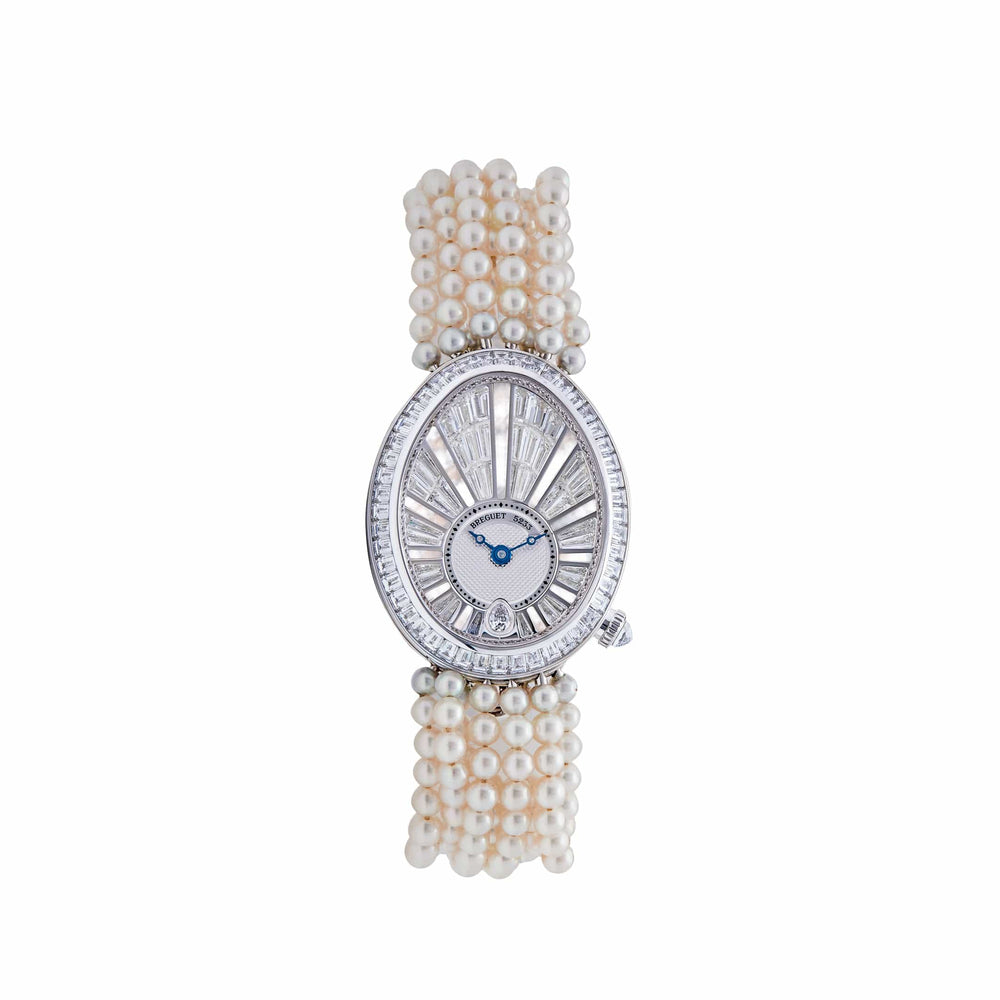 Breguet Reine de Naples 8939BB White Gold Baguette Diamonds Pearl Bracelet - View 4