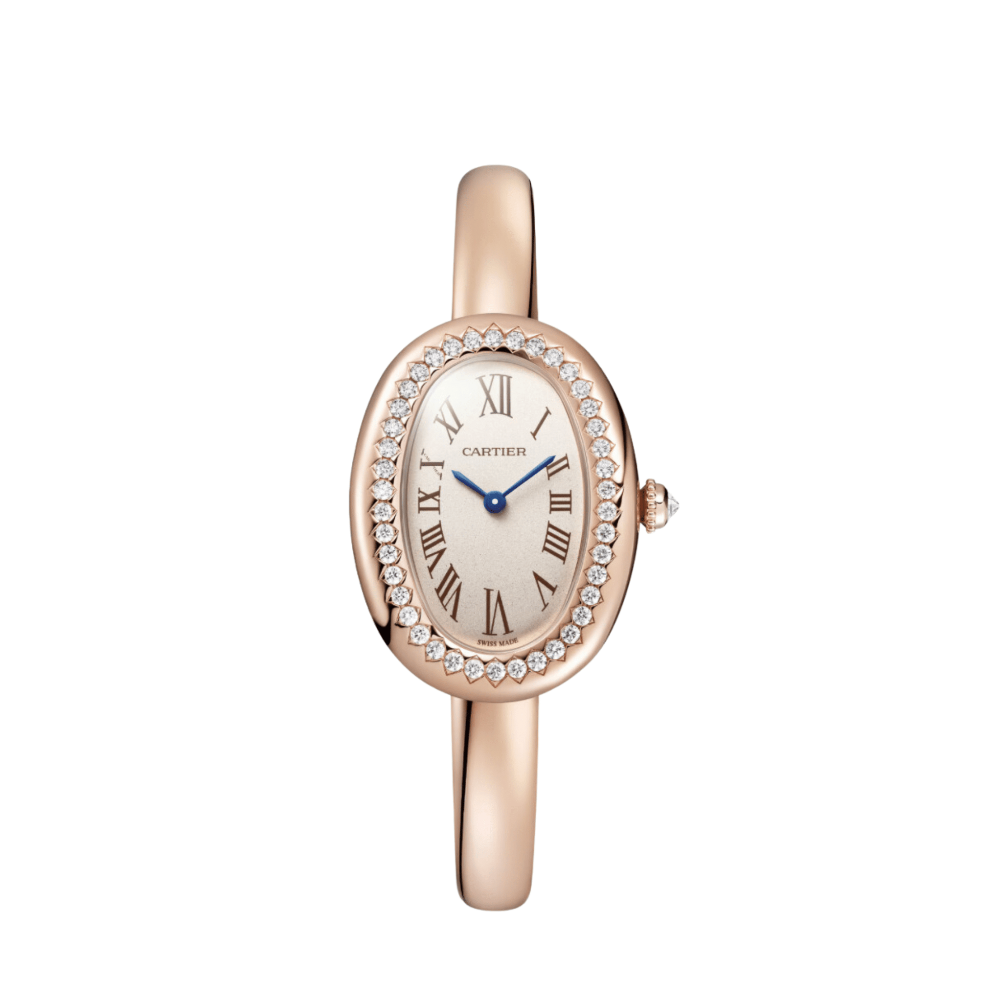 Cartier Baignoire Small WJBA0042 'Ladies' Rose Gold Silvered Dial Diamond Bezel Quartz (2024) - View 2