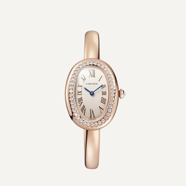 Cartier Baignoire Small WJBA0042 'Ladies' Rose Gold Silvered Dial Diamond Bezel Quartz (2024) - View 3