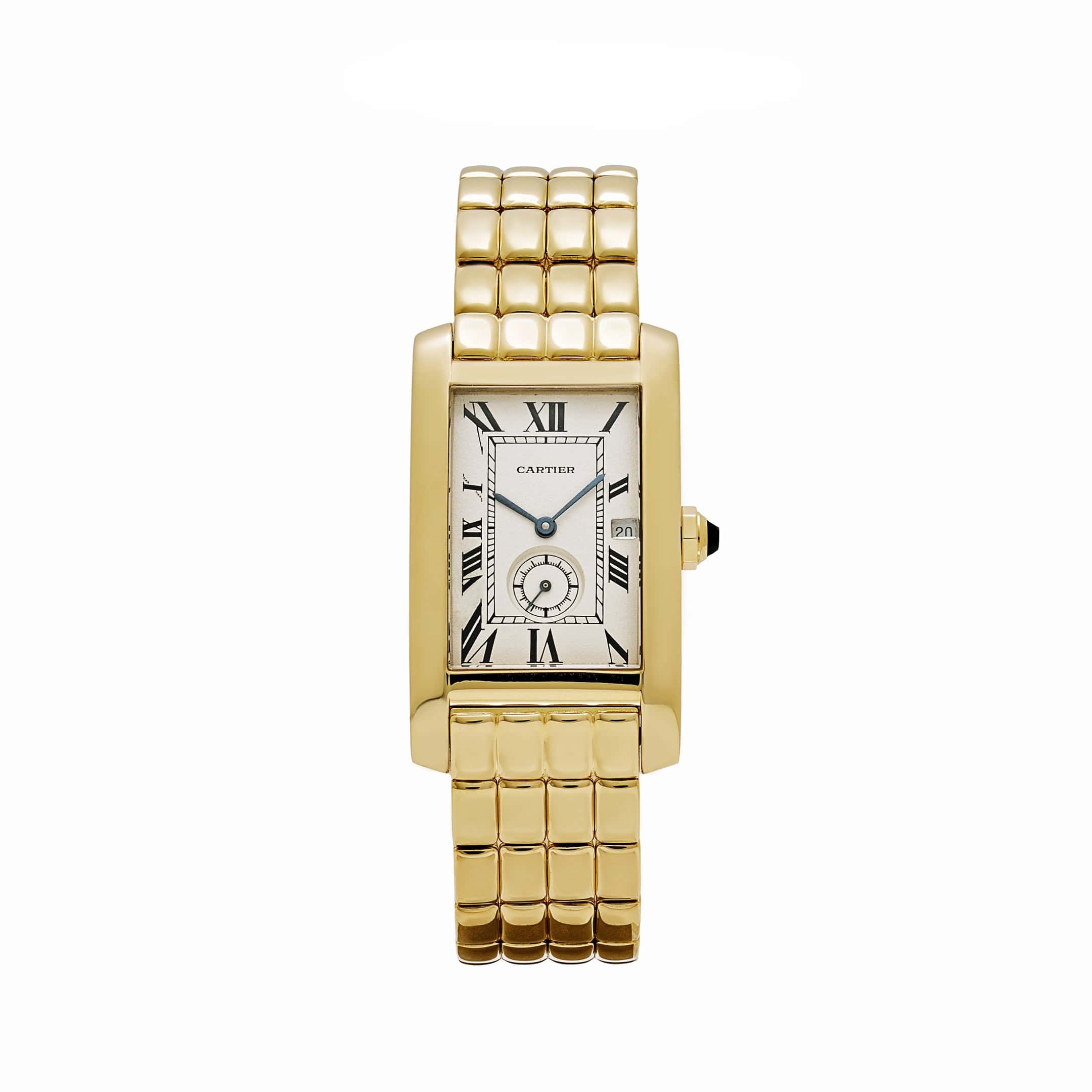 Cartier Tank Américaine W26001C9 'Ladies' Yellow Gold Ivory Dial Quartz (Vintage 1980s) - View 13