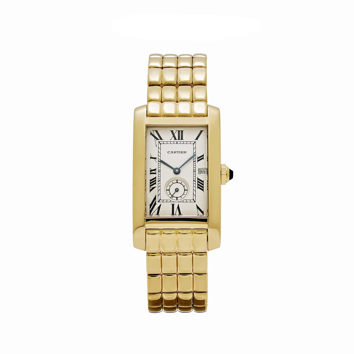 Cartier Tank Américaine W26001C9 'Ladies' Yellow Gold Ivory Dial Quartz (Vintage 1980s) - View 13