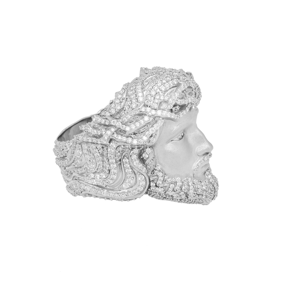 DIAMOND JESUS RING - View 2
