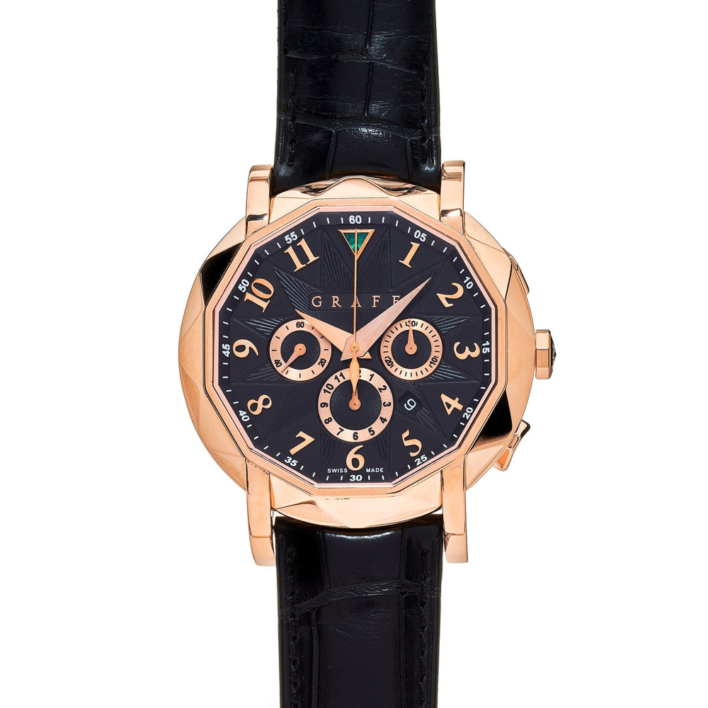 Graff Chronograph Rose Gold Black Dial Limited Edition CG42PGB - View 4
