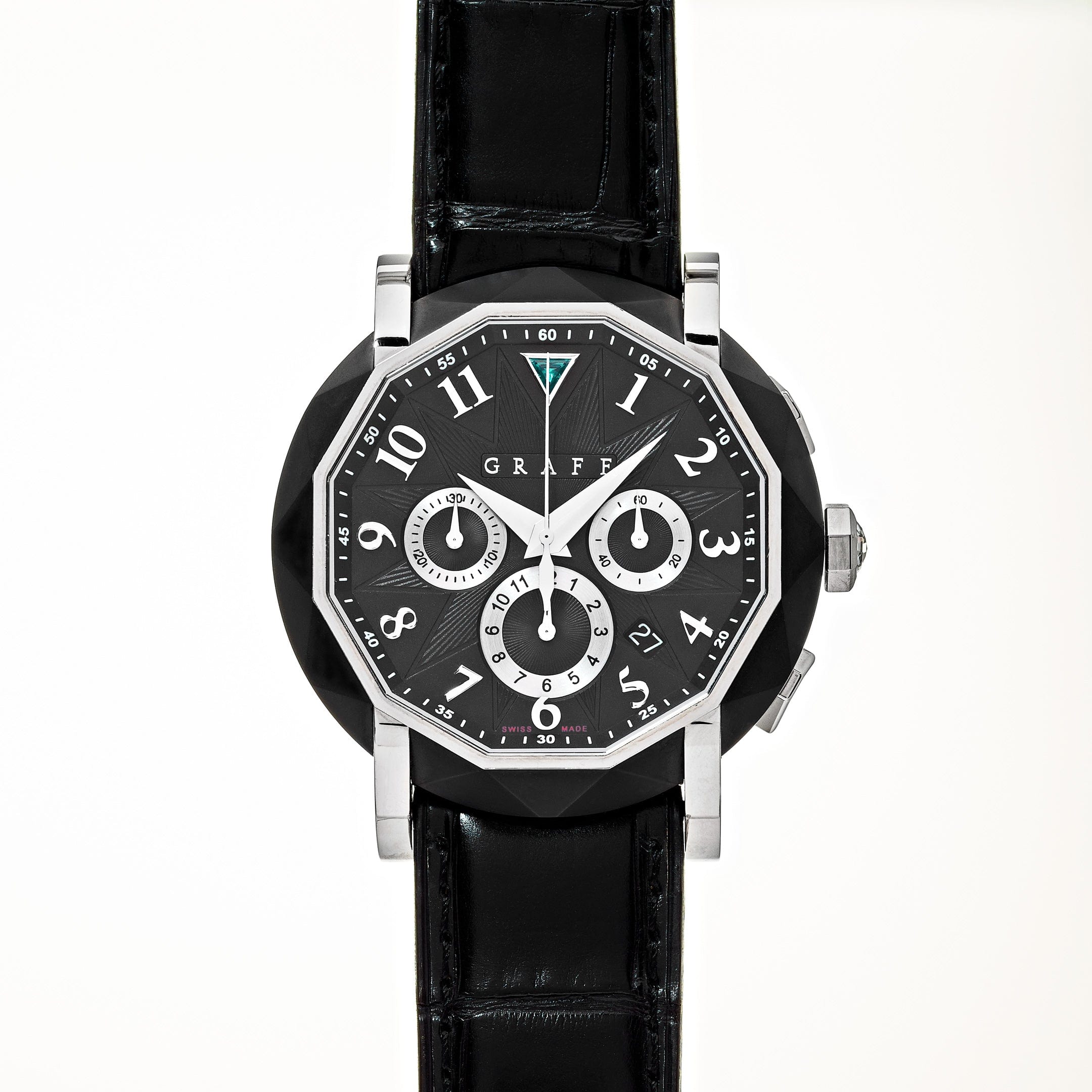 Graff Chronograph White Gold DLC-Coated Steel Black Dial Limited Edition CG45DLCWGB - View 4