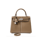 Hermès Kelly 25 Etoupe Swift Padded Palladium Hardware - View 7