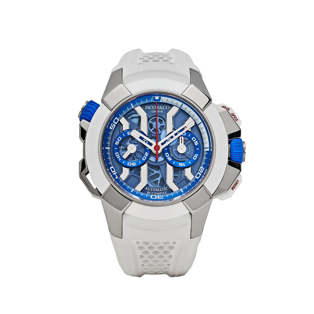 Jacob & Co Epic X Chrono EC313.20 Titanium White Ceramic Blue Dial Limited Edition (2021) - View 13