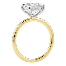 Round Cut Diamond Two Tone Solitaire Ring
