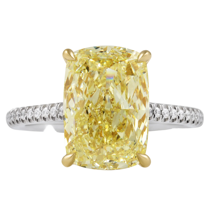 Fancy Yellow Cushion Cut Diamond