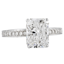 Radiant Cut Diamond Bright Cut Pavé