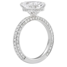 Radiant Cut Diamond Bright Cut Pavé