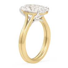 Oval Diamond Double Band Ring