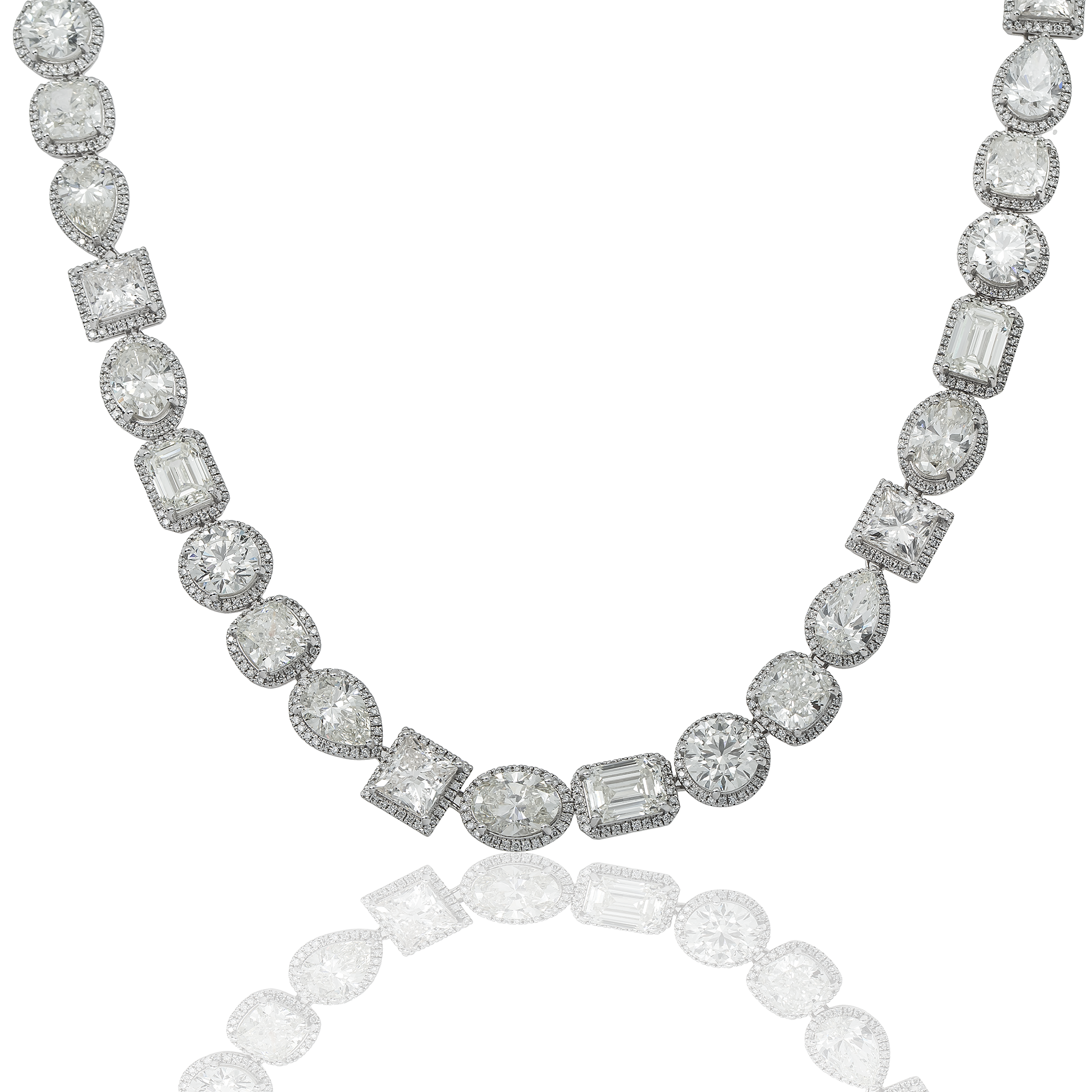 Multi Shape Diamond Necklace