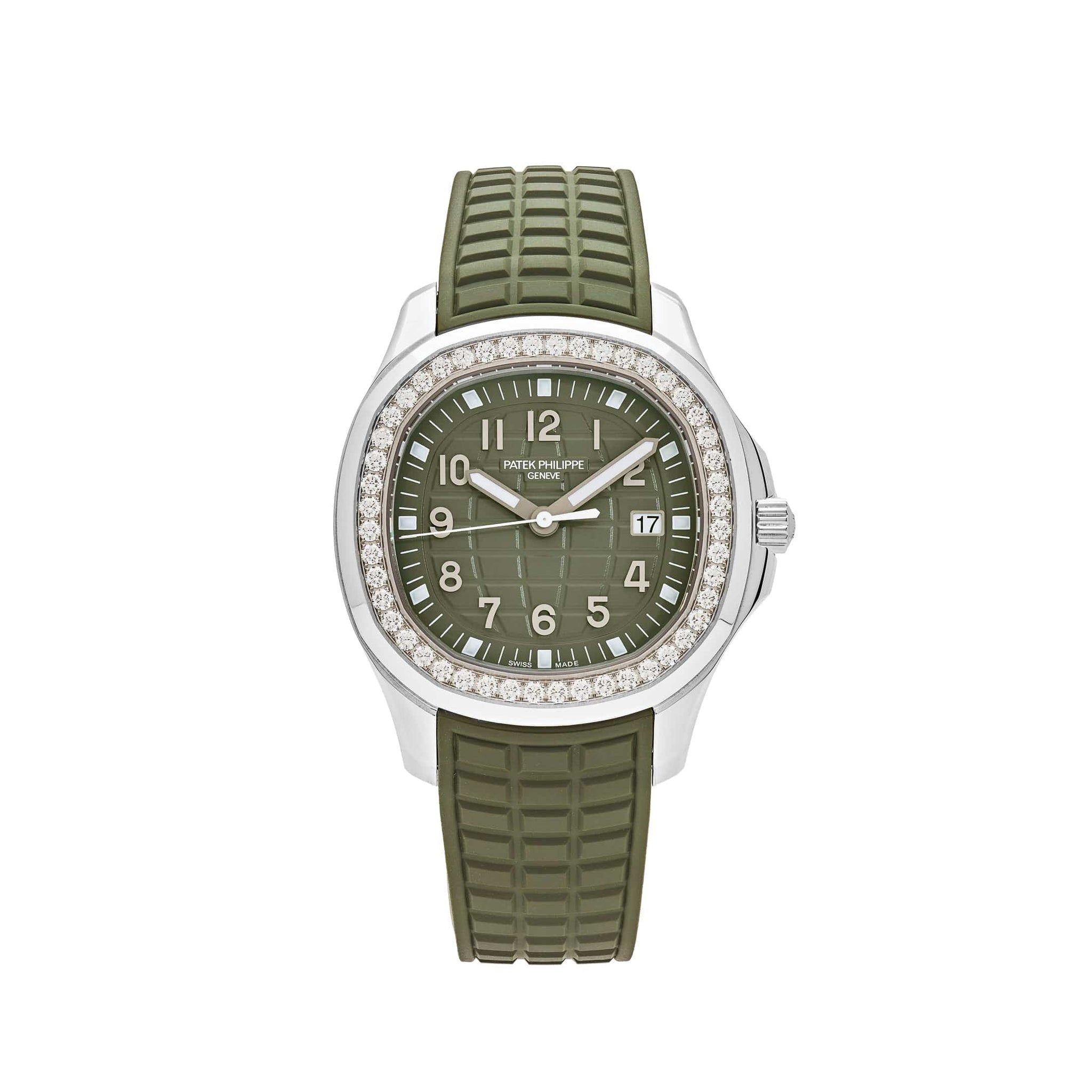 Patek Philippe Aquanaut Luce 5267/200A-011 'Ladies' Stainless Steel Green Dial Diamond Bezel - View 6