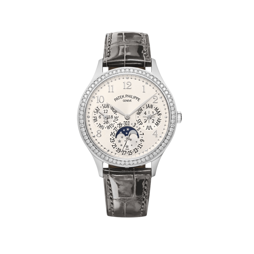 Patek Philippe Grand Complications 7140G-001 Perpetual Calendar Diamond Bezel Cream Dial - View 3