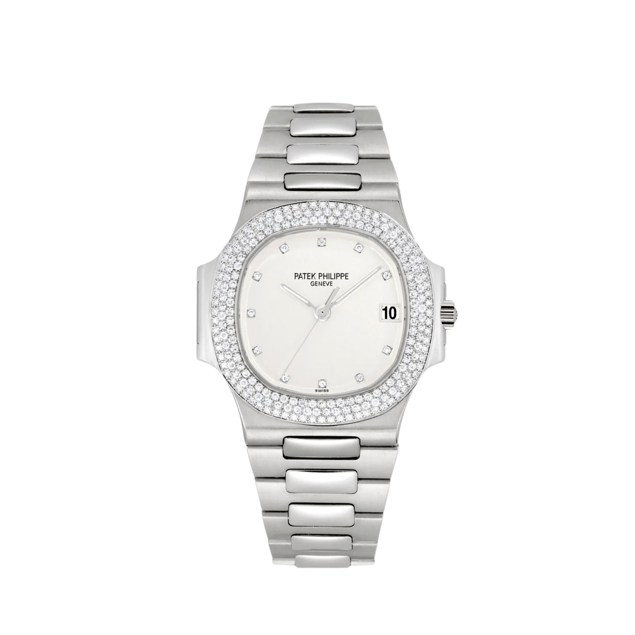 Patek Philippe Nautilus 3800/4G-001 White Gold White Dial Diamond Set