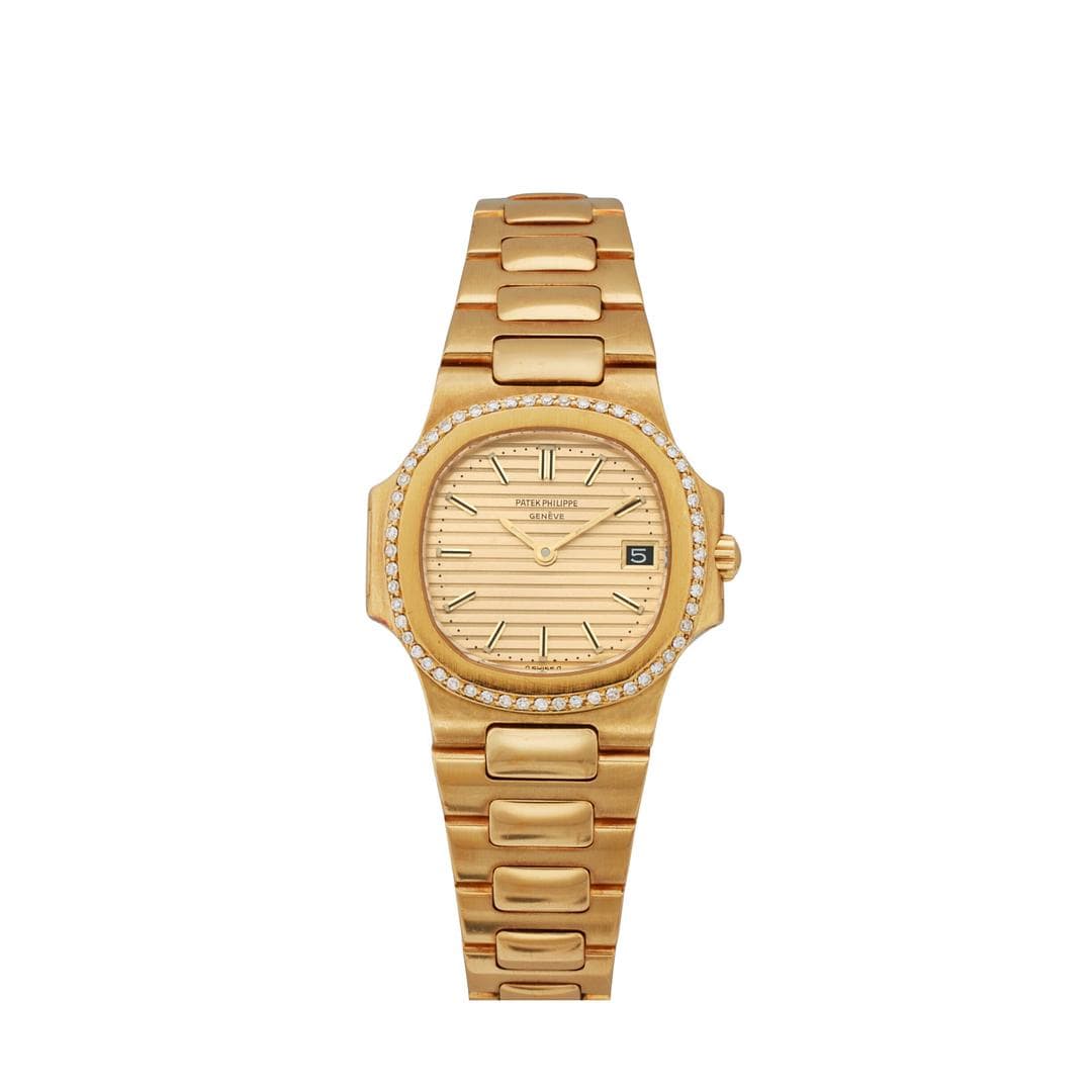 Patek Philippe Nautilus 4700/1J 'Ladies' Yellow Gold Champagne Dial Diamond Bezel - View 5