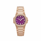 Patek Philippe Nautilus 7010/1R-013 'Ladies' Quartz Rose Gold Purple Diamond Bezel (2024) - View 8