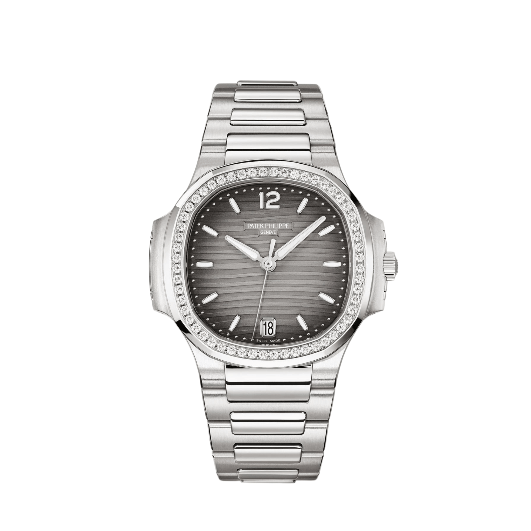 Patek Philippe Nautilus 7118/1200A-011 Ladies' Stainless Steel Gray Dial Diamond Bezel - View 3