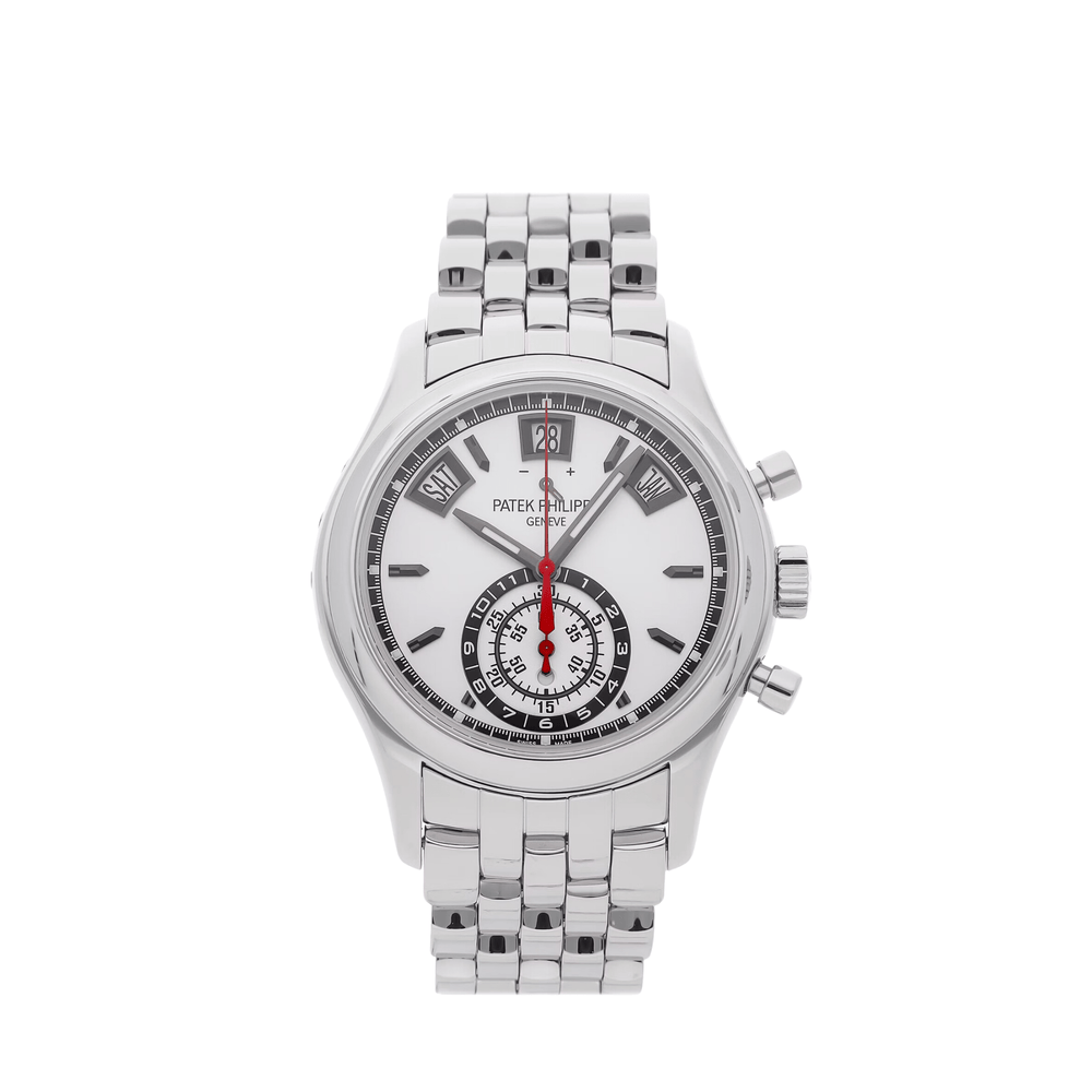 Patek Philippe 5960/1A-001 Annual Calendar Chronograph Stainless Steel White Dial - View 13