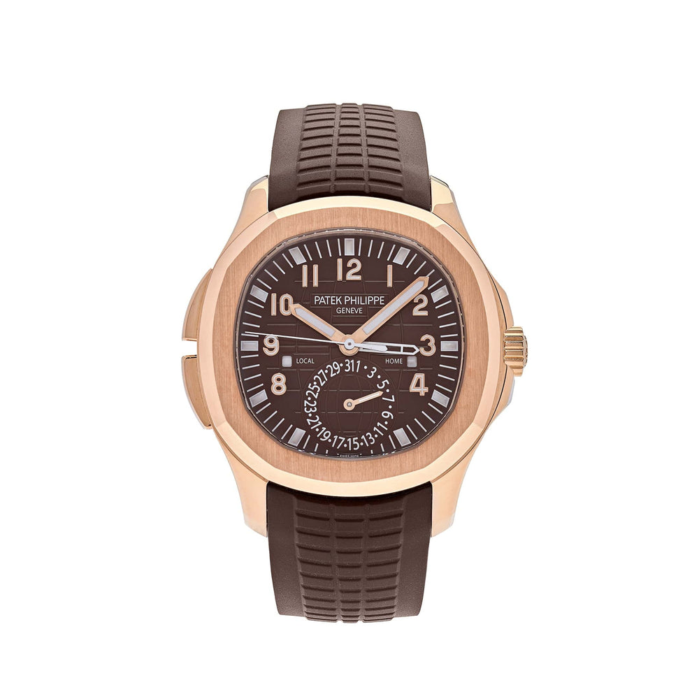 Patek Philippe Aquanaut 5164R-001 'Travel Time' Brown Dial Rose Gold (2018) - View 12