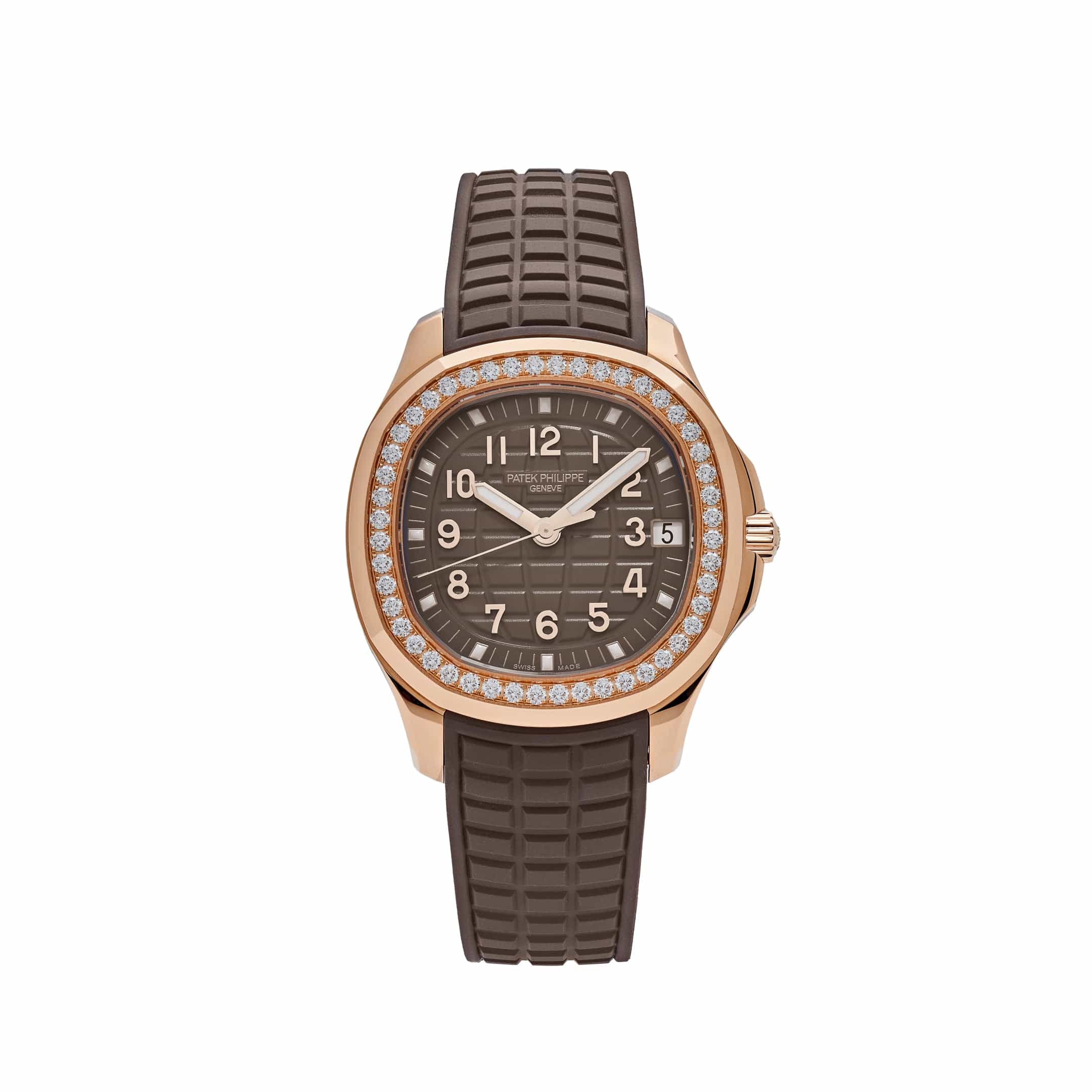 Patek Philippe Aquanaut 5268/200R-010 Rose Gold Taupe Brown Dial Diamond Bezel - View 6